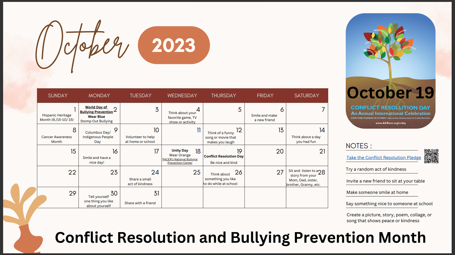 Conflict Resolution Month - October 2023